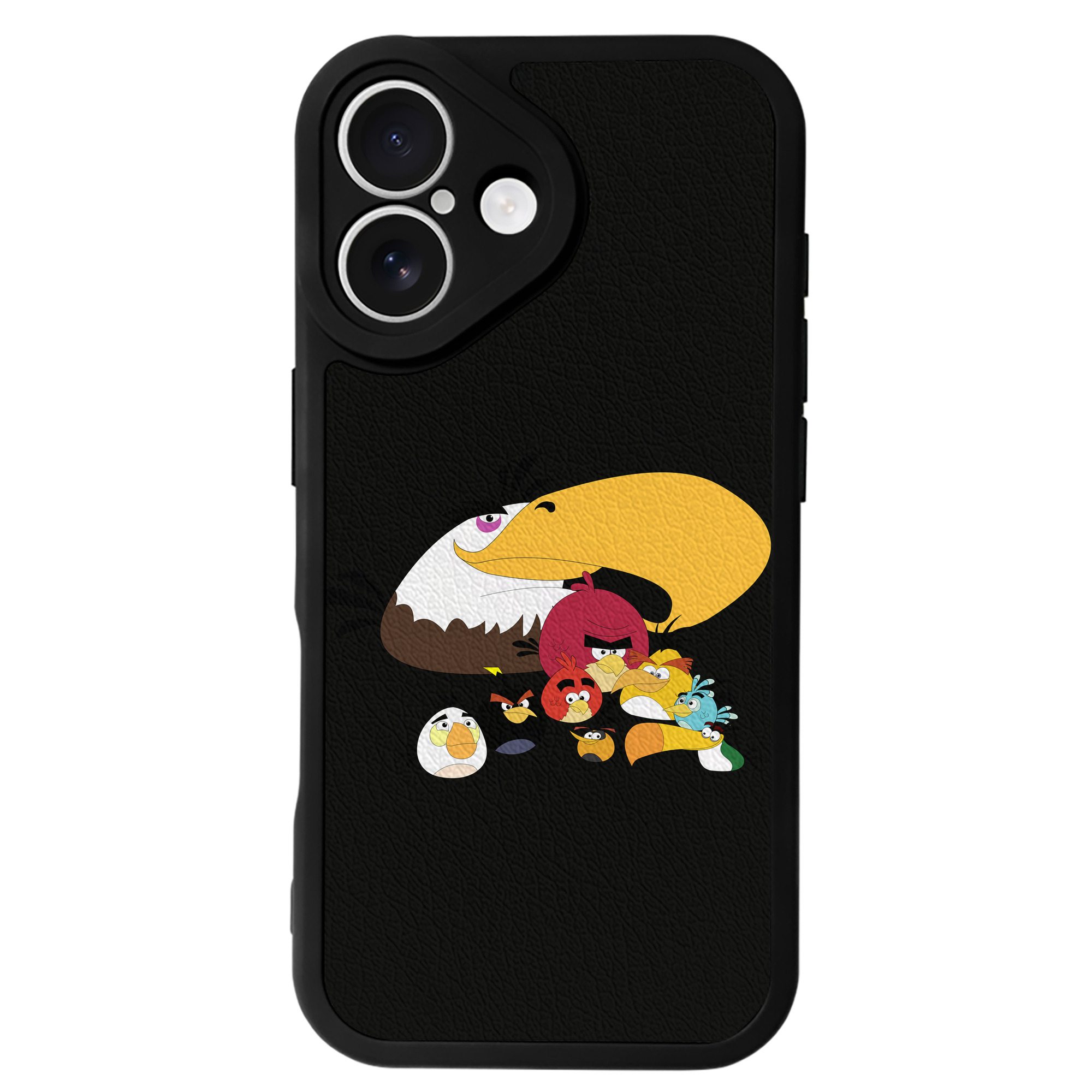 （画像用） Angry Birds アングリーバード 【iPhone 16シリーズ対応】シリコンスマホケース（レザー調） 材質：シリコン